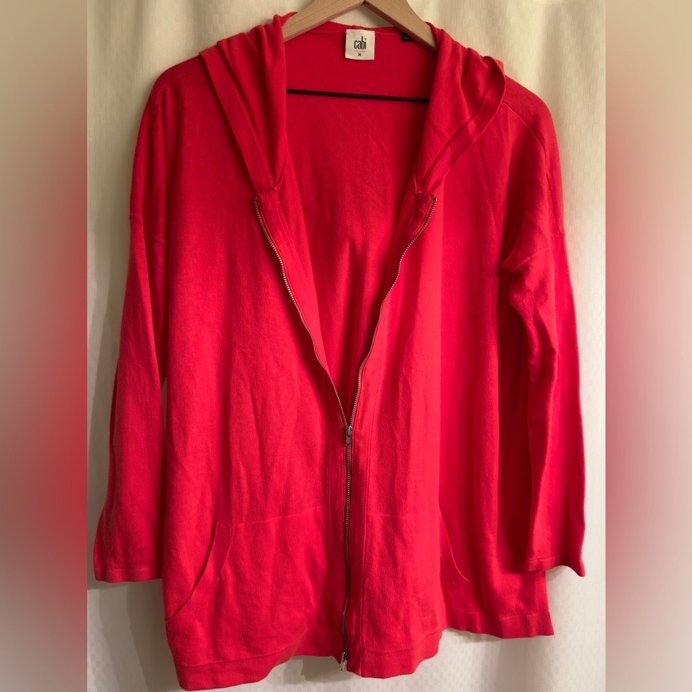 Cabi Medium Coral Zip Up!